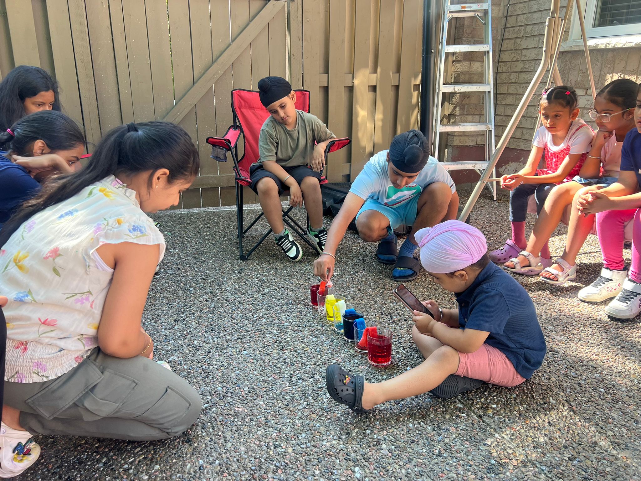 Kids doing science experiments